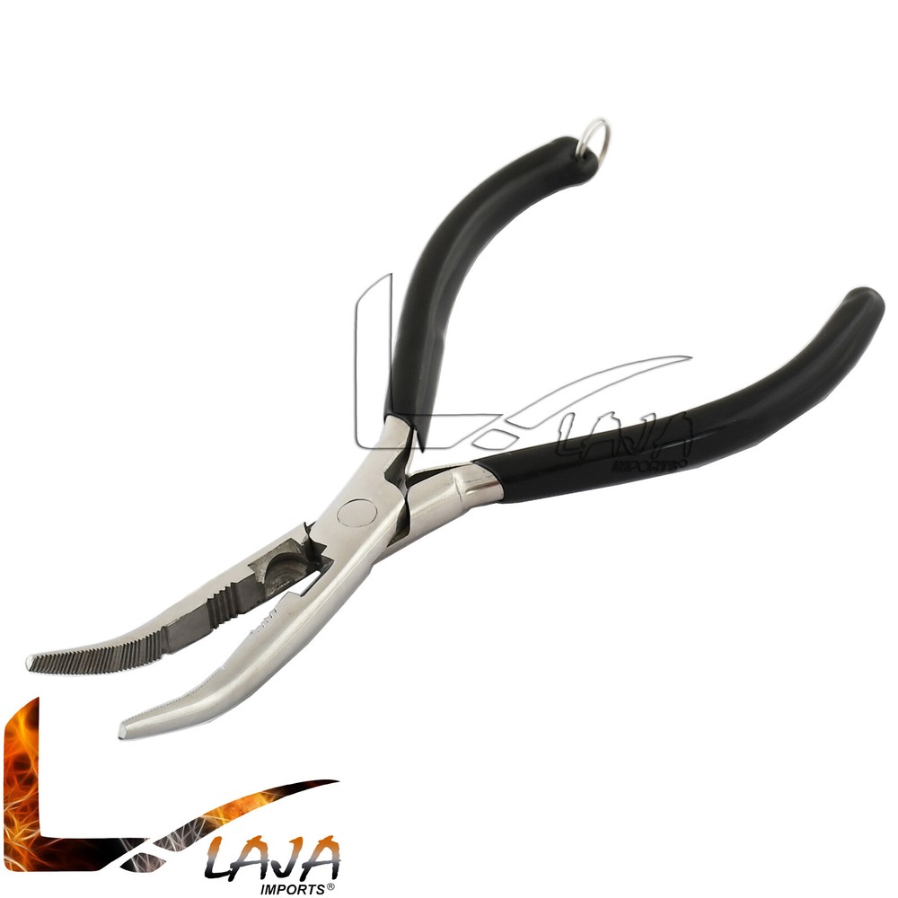 Multi Function Fish Plier Needle Nose Angled Braid Fishing Line Hook Cutter