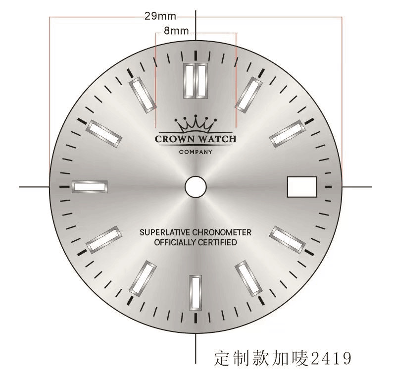 36mm NH35 steel back customize Watch