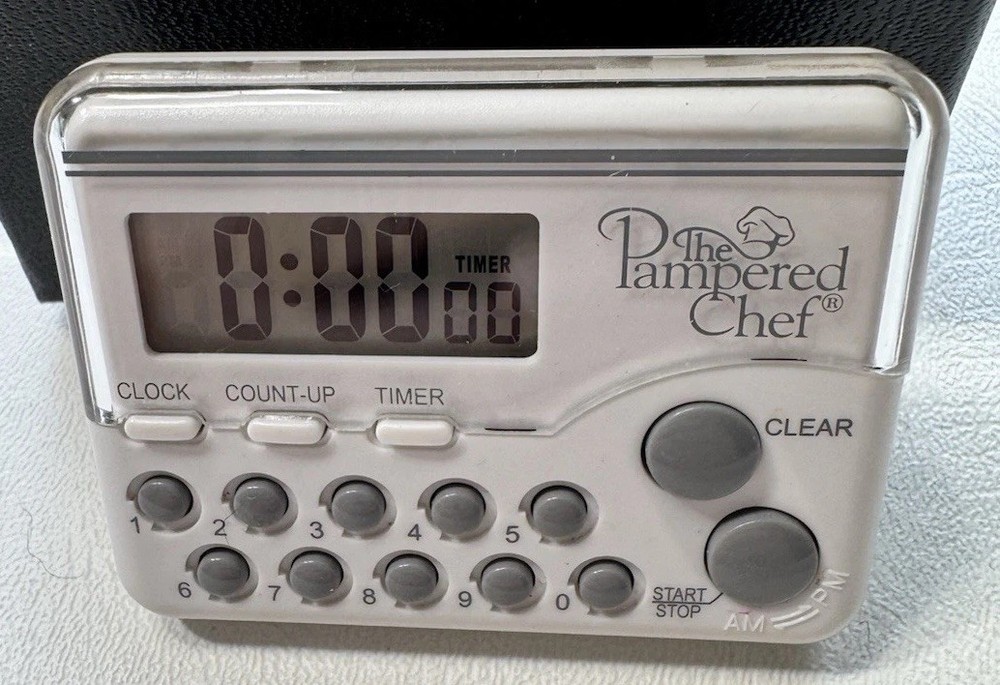 Pampered Chef Hand Held Digital Timer C01Q63 Magnetic Back Tested Working