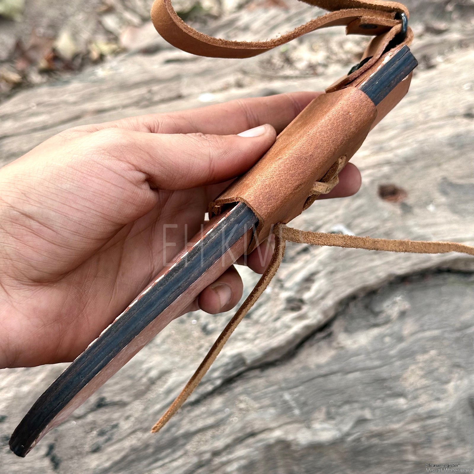 Handmade Genuine Cow Leather Sheath for 8-Inch Fixed Blade Hunting Knife