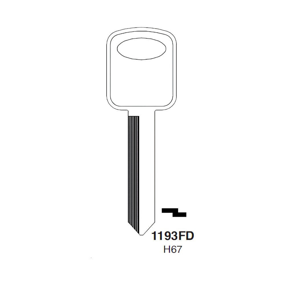 H67 / 1193FD Key Blank Nickel