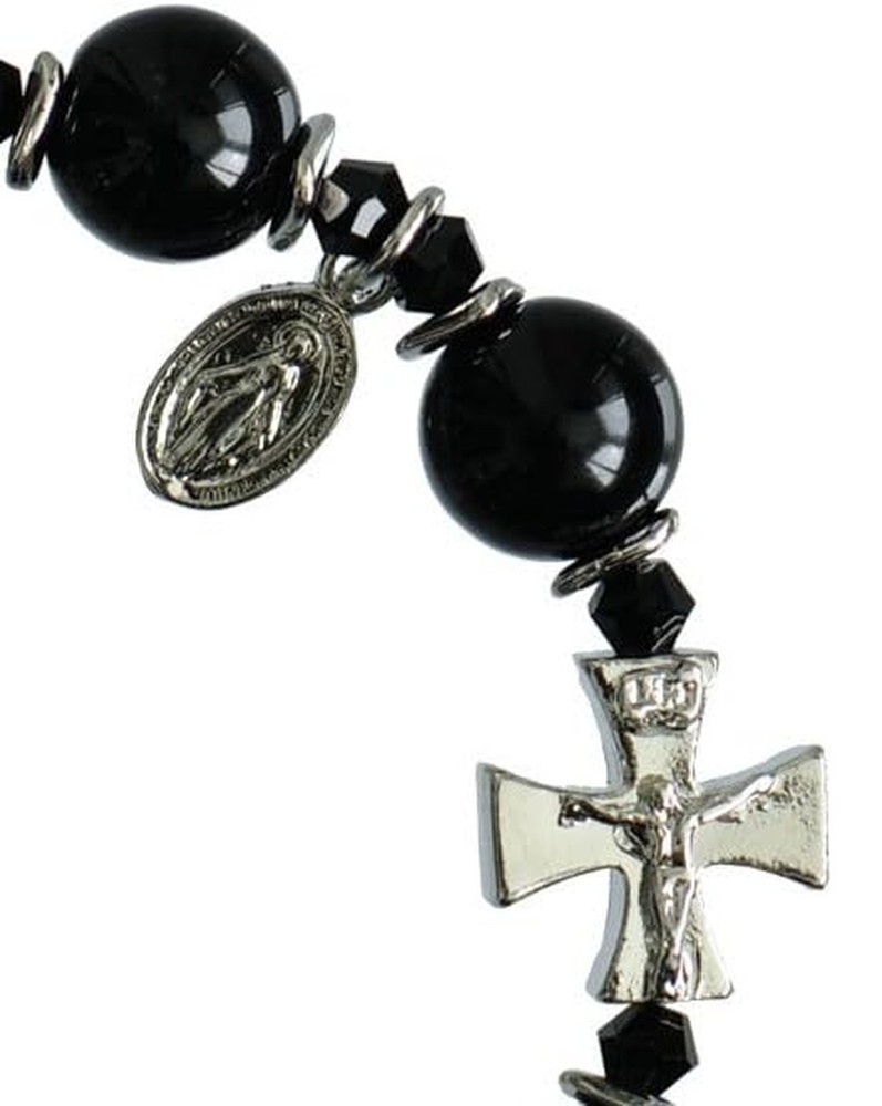 Black Onyx Rosary Bracelet (10mm)