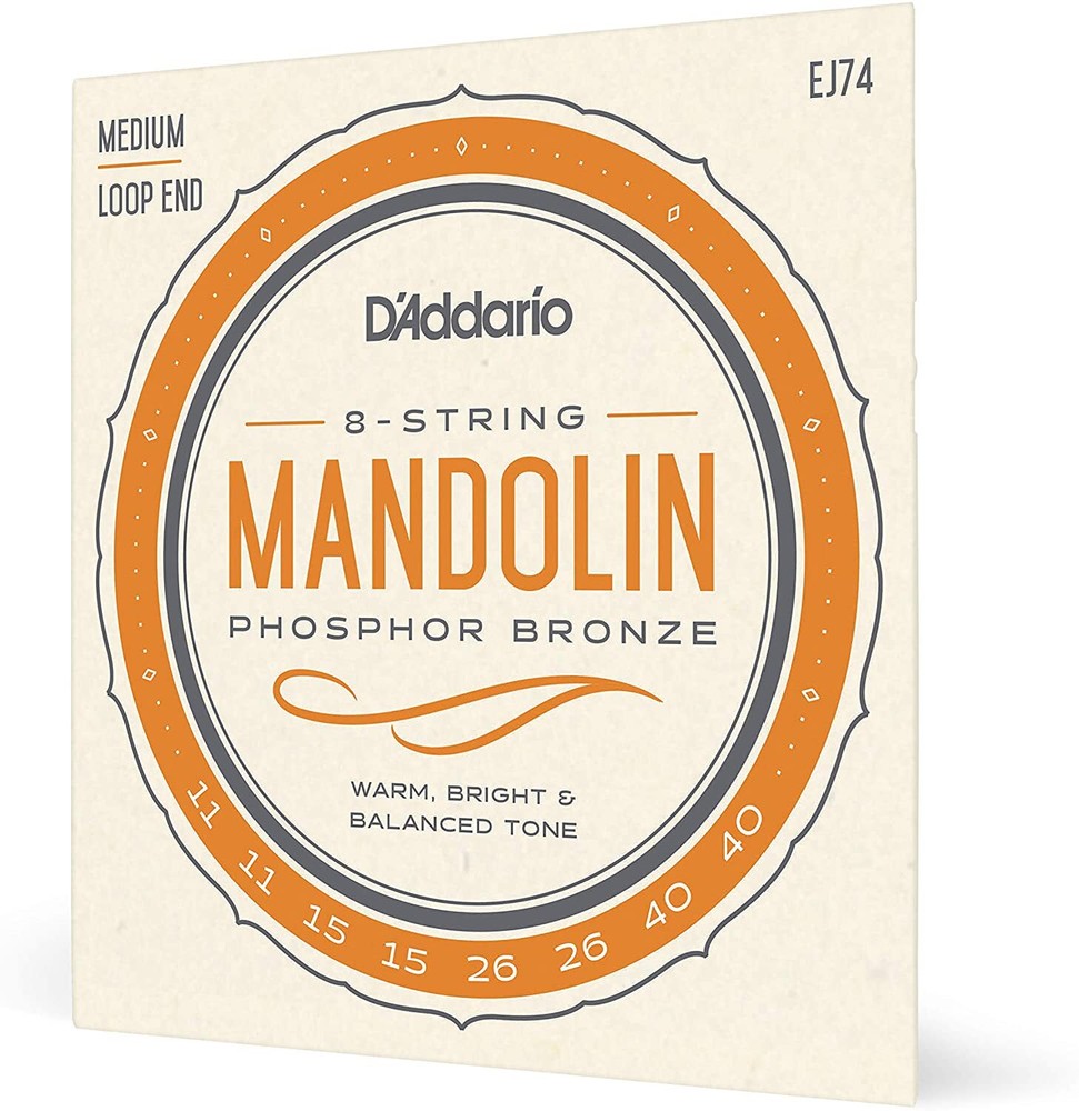 D'Addario EJ74 Mandolin Strings, Phosphor Bronze, Medium 11-40 EJ74