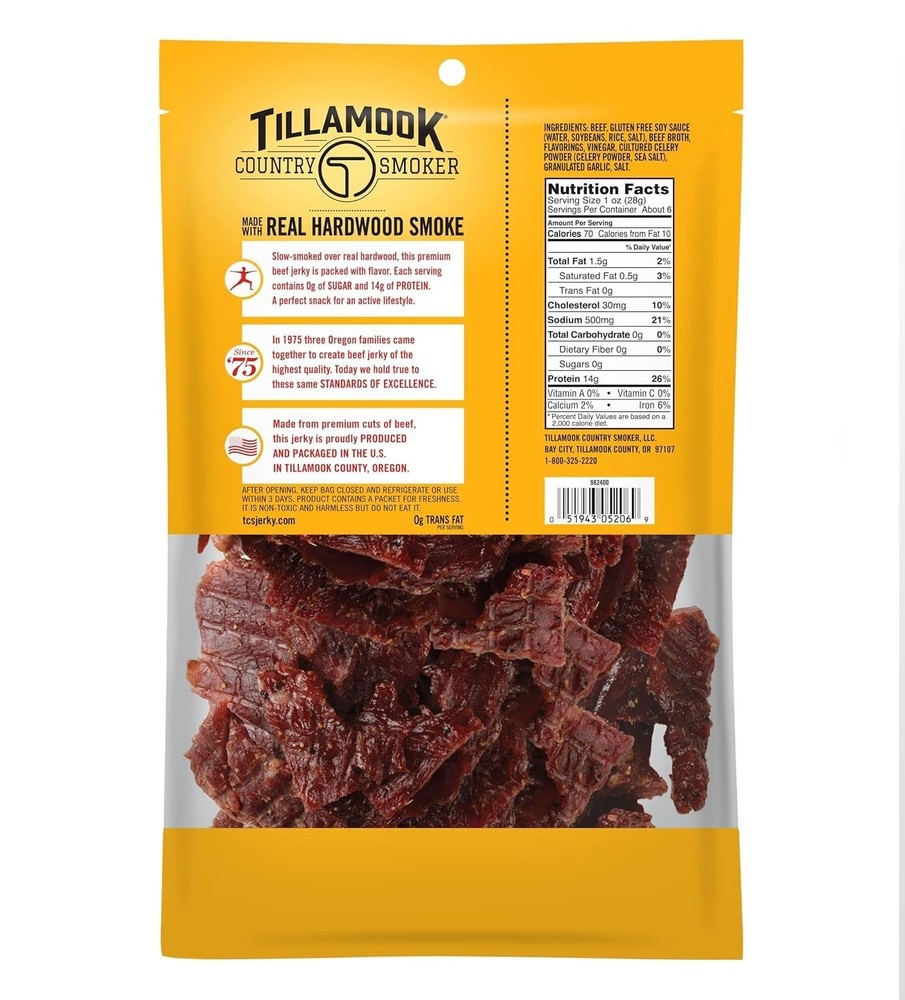 Handcrafted Beef Jerky, Keto Friendly & Zero Sugar - 6.5 Ounce Pack