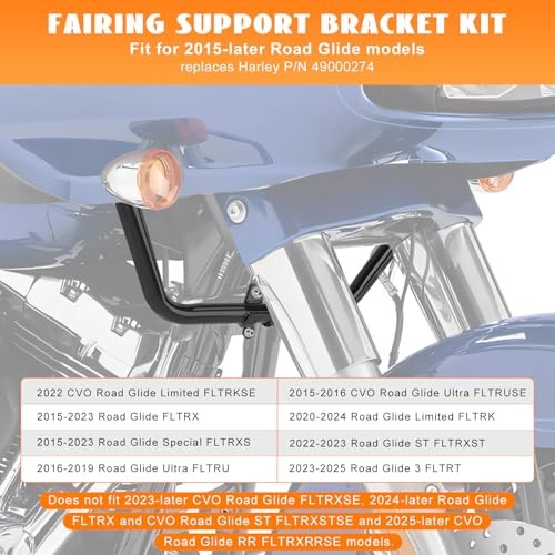 Road Glide Fairing Support Bracket Mount Black-Road Glide Fairing Support Kit