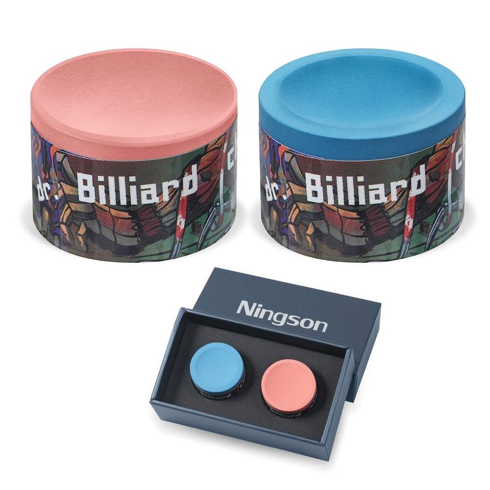Pool Cue Chalk 2 Pack, Nano Technology Pool Stick Chalk, Billiard Table Acces...
