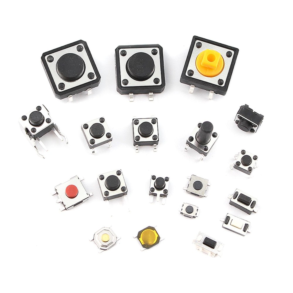 250pcs 25-Type Micro Switch Push Tact Button ON/OFF Touch Button Switch mm