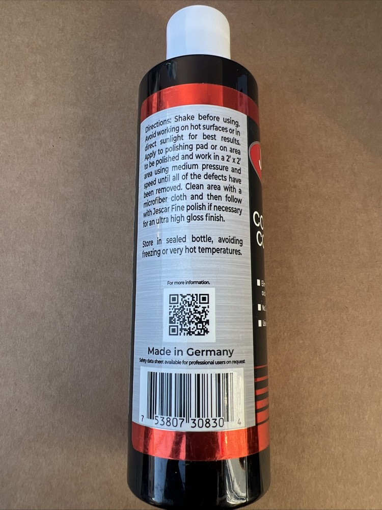 Jescar Correcting Compound 8oz | No Dust Medium Cut Compound