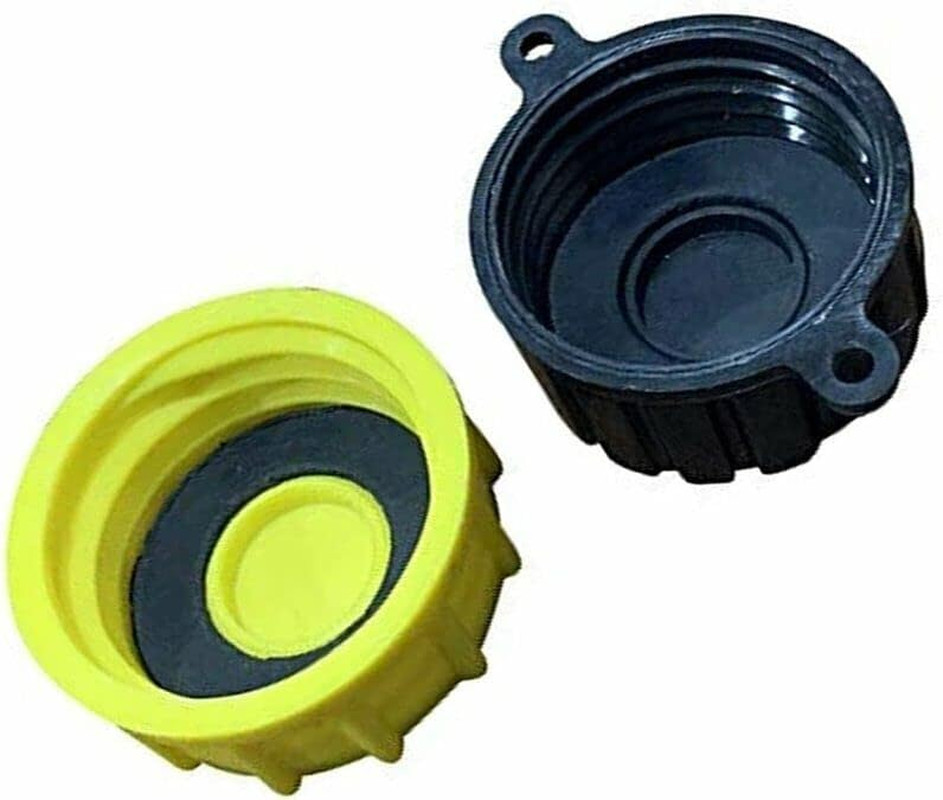 Gas Can Cap - Solid Base Gas Can Cap Replacement (1-Coarse and 1-Fine Thread) -