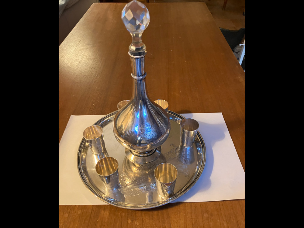 Silver plate Vintage Kiddush Set