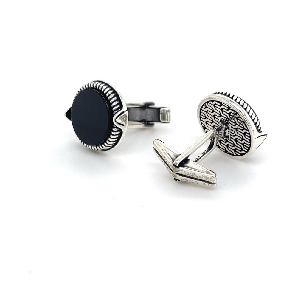 925 Silver Cufflinks with Chalcedony.