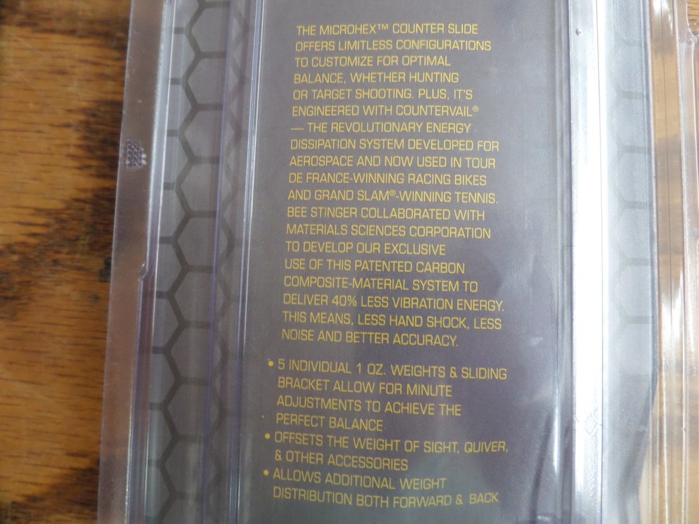 Bee Stinger MicroHex 12" Counter Slide Stabilizer w/countervail OLIVE