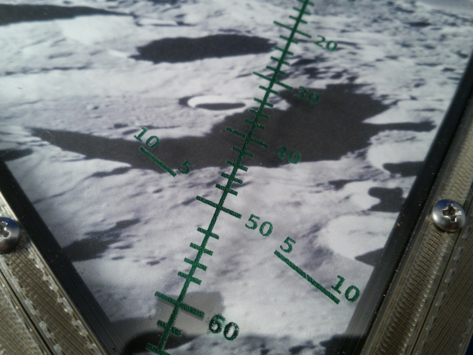 Replica Apollo 11 Lunar Module Window W/Lunar landscape - Neil Armstrong