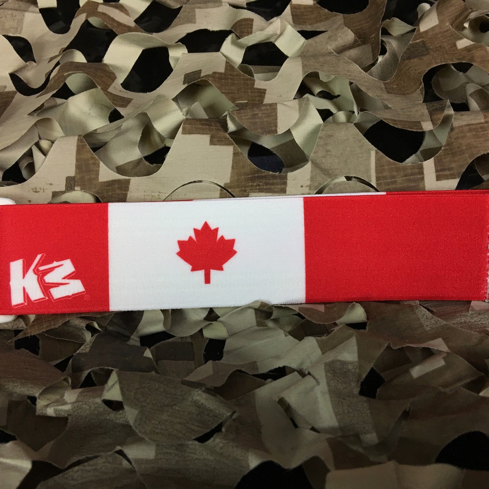 NEW KM Paintball Universal Mask Goggle Strap - Canada Flag