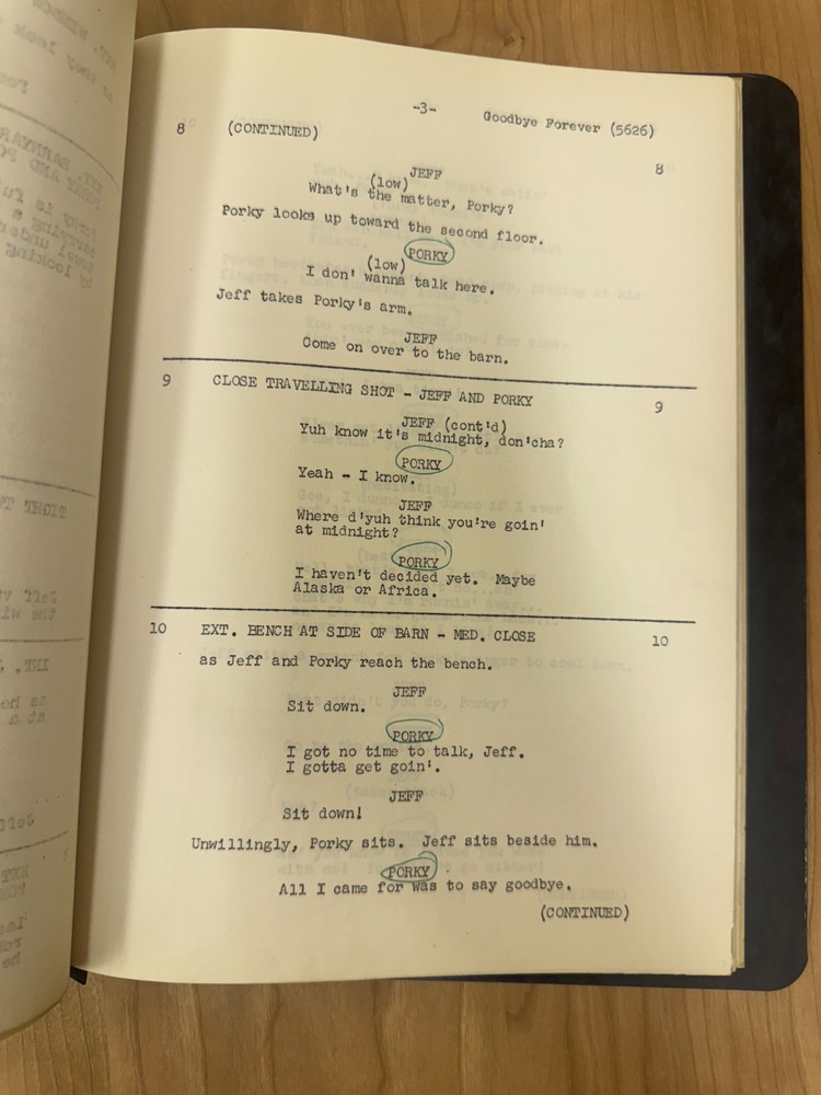 Rare - LASSIE Original Tv Show Script w/COA! "Goodbye Forever"