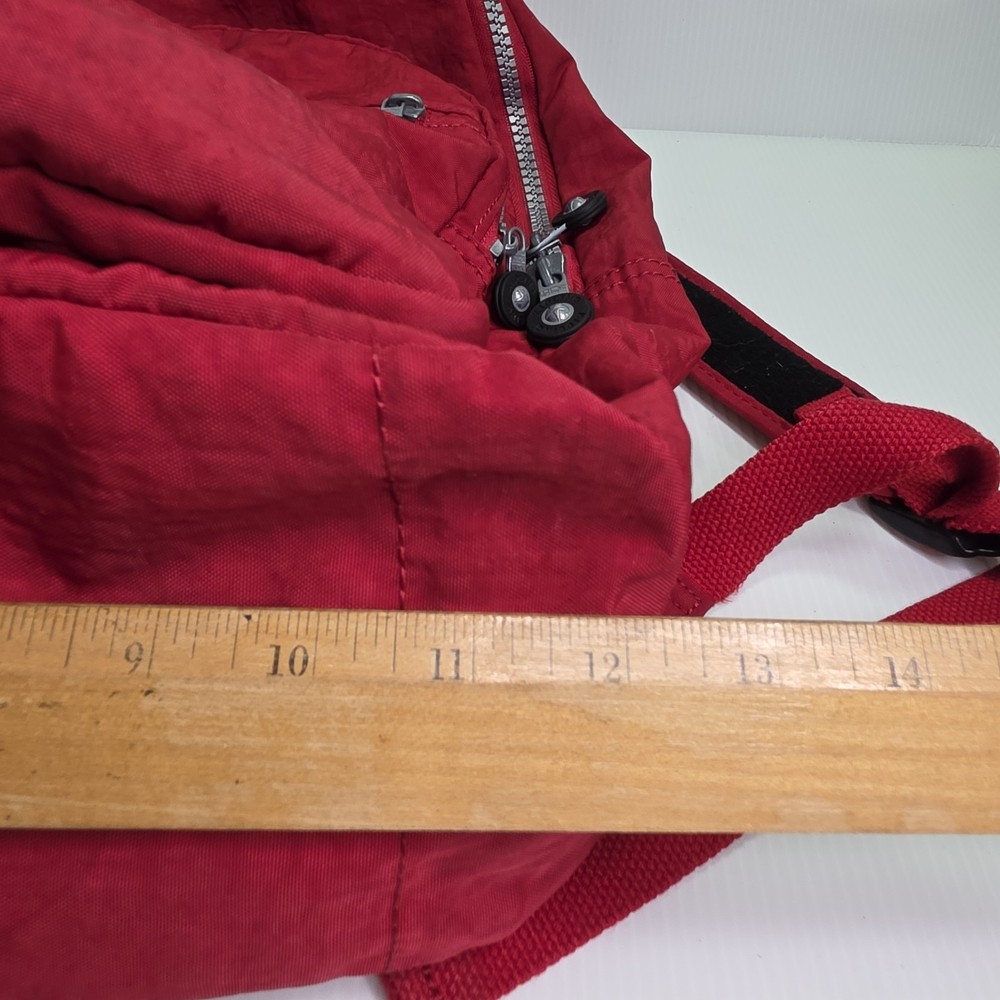 Kipling Seoul Backpack Multiple Pockets Red 16" x 13" - READ