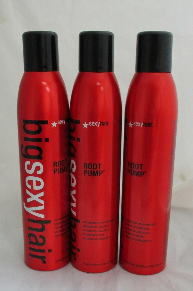Sexy Hair Root Pump Volumizing Spray Mousse 10 oz  - 3 PACK No Cap