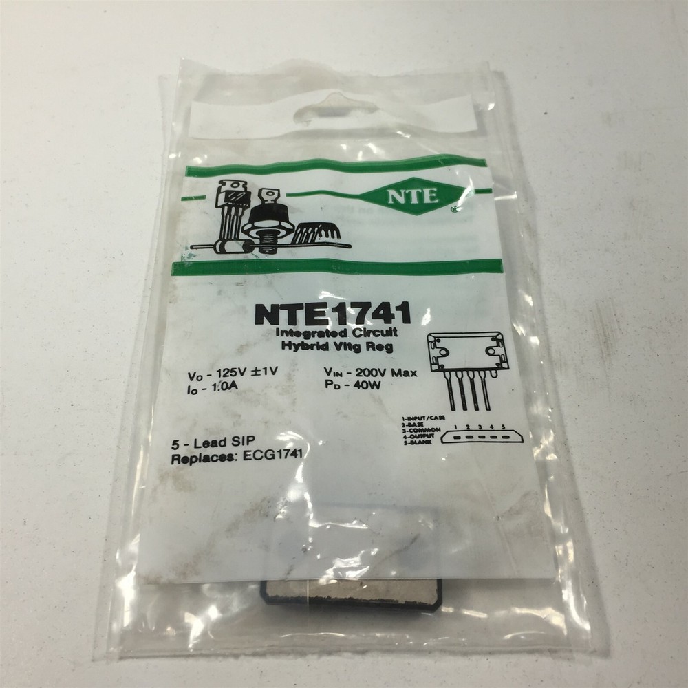 (1) NTE NTE1741 Integrated Circuit TV Fixed Voltage Regulator