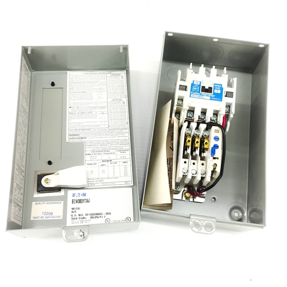 EATON ECN0801TAA Non-Combination Single Phase Starter