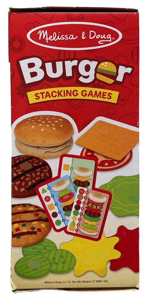 Melissa & Doug Burger Matching & Stacking Games 4+