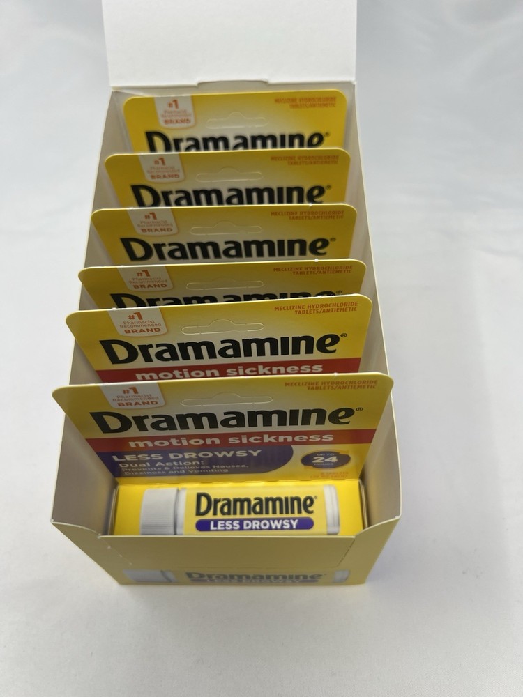 6X Dramamine All Day Less Drowsy Formula Motion Sickness Relief 8 Tablets