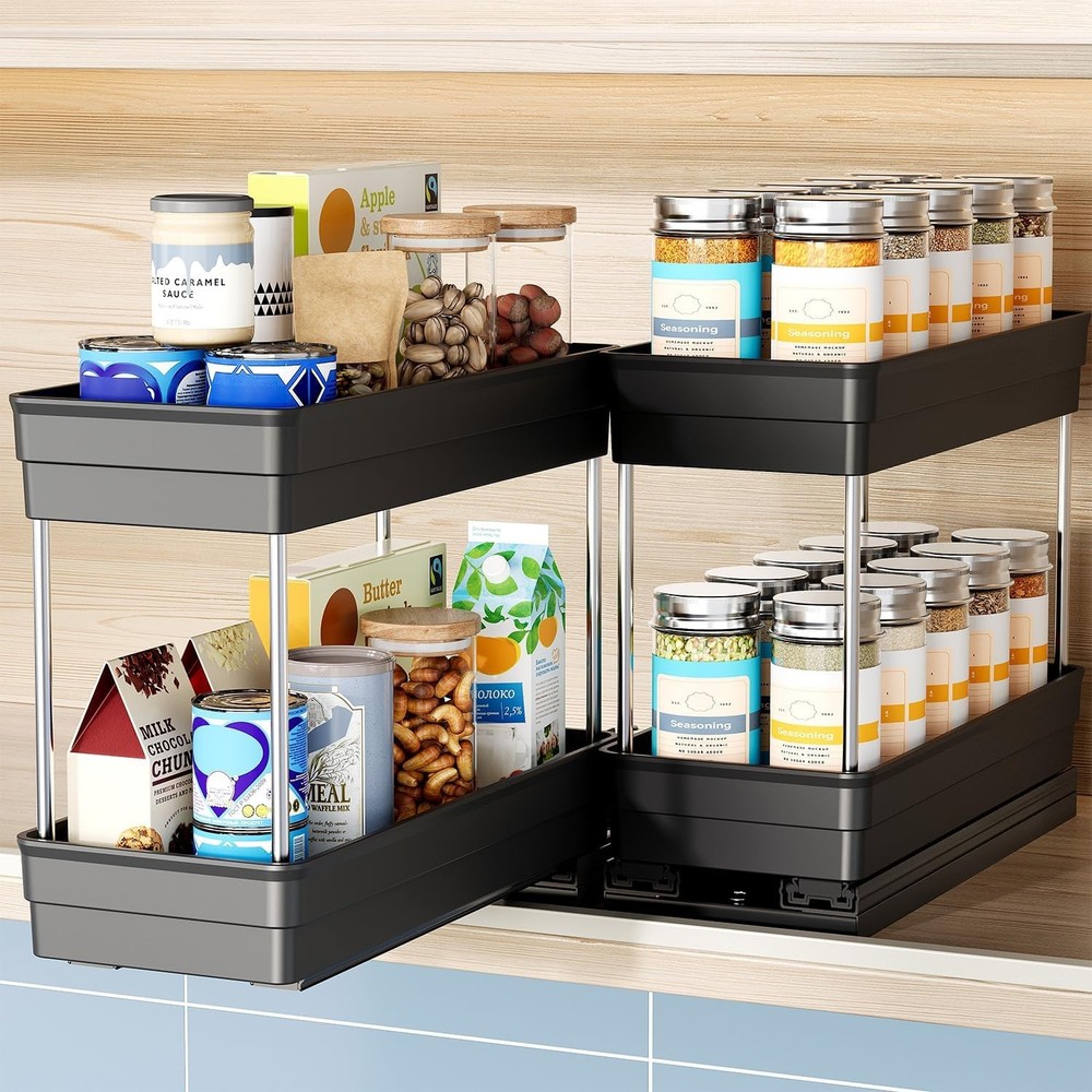 Spice Organization Cabinet-Vertical Spice Rack Pull Out-Spice Rack Organizer