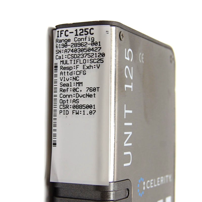 Celerity Unit IFC-125C Mass Flow Controller MFC (NH3/700cc) D-Net Digital C-Seal