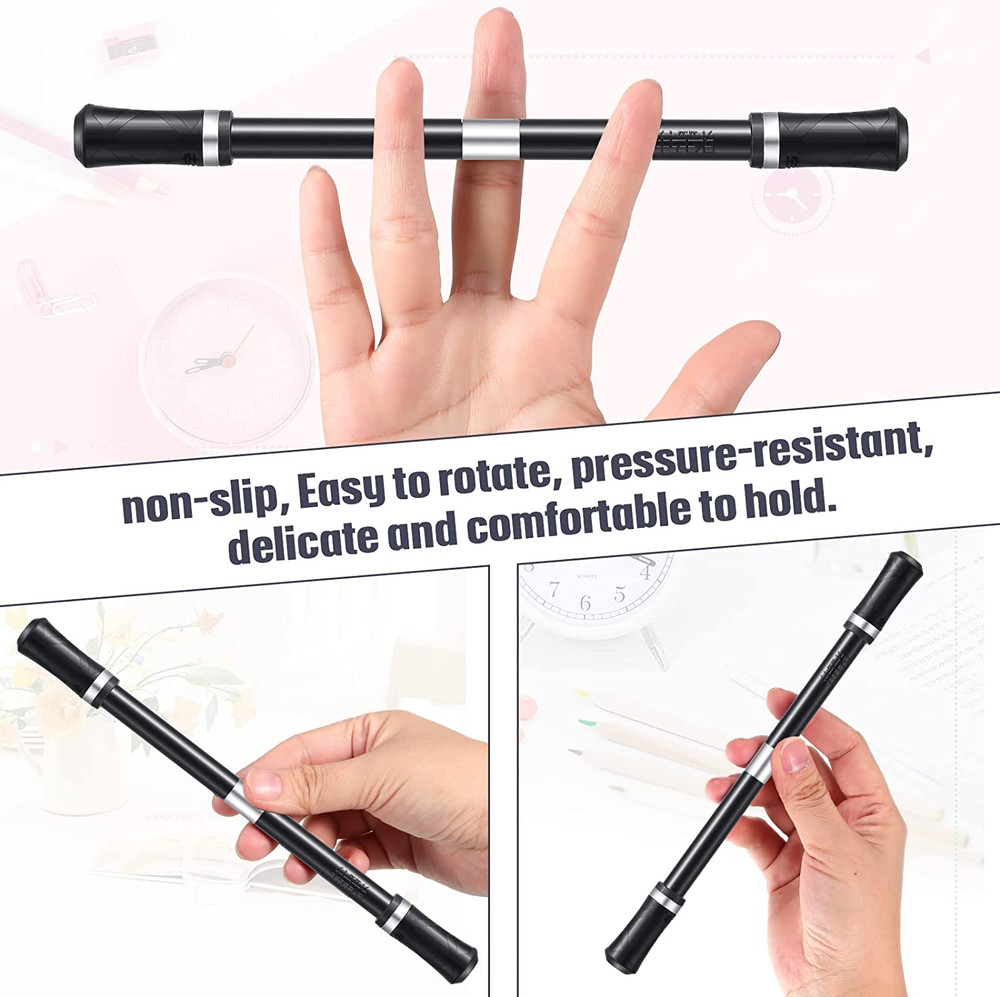 2 Pieces Spinning Pen Rolling Finger Rotating Gaming Trick Pen Mod with Tutorial