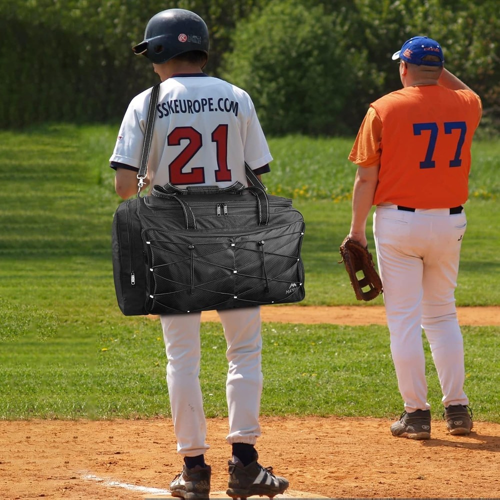 Durable Baseball Catchers Duffle Bag with Adjustable Straps & Compartments