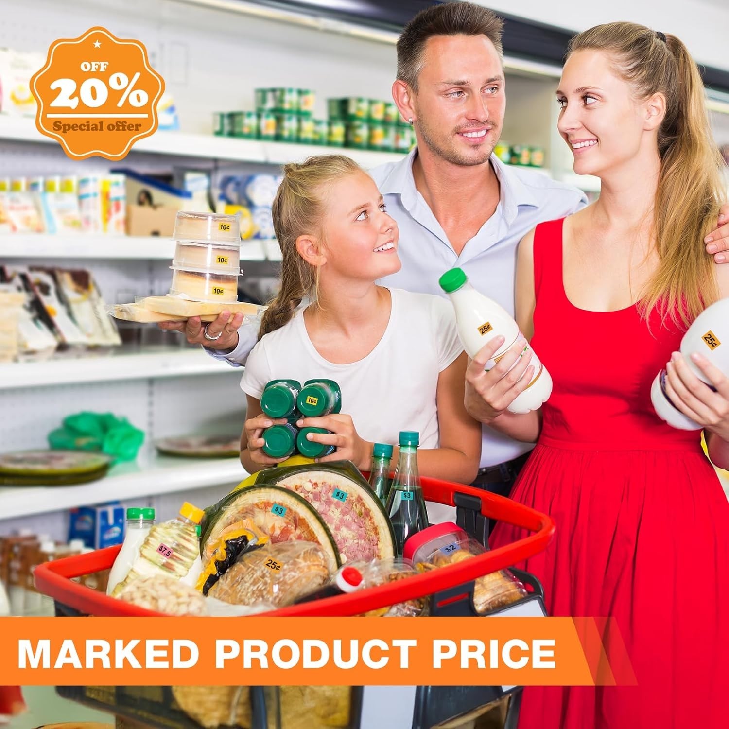 2400Pcs Garage Sale Stickers1/2"×3/4" Yard Sales Price Stickers Rectangle Pre...