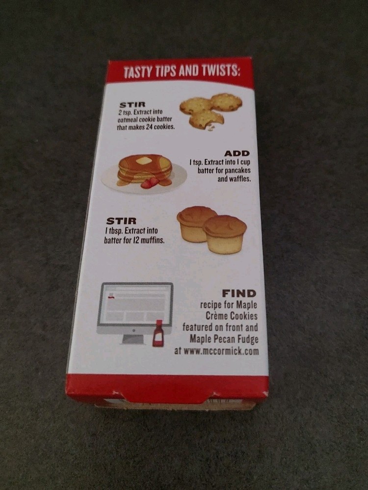 McCormick Pure MAPLE Extract 1 oz Expiration 2027