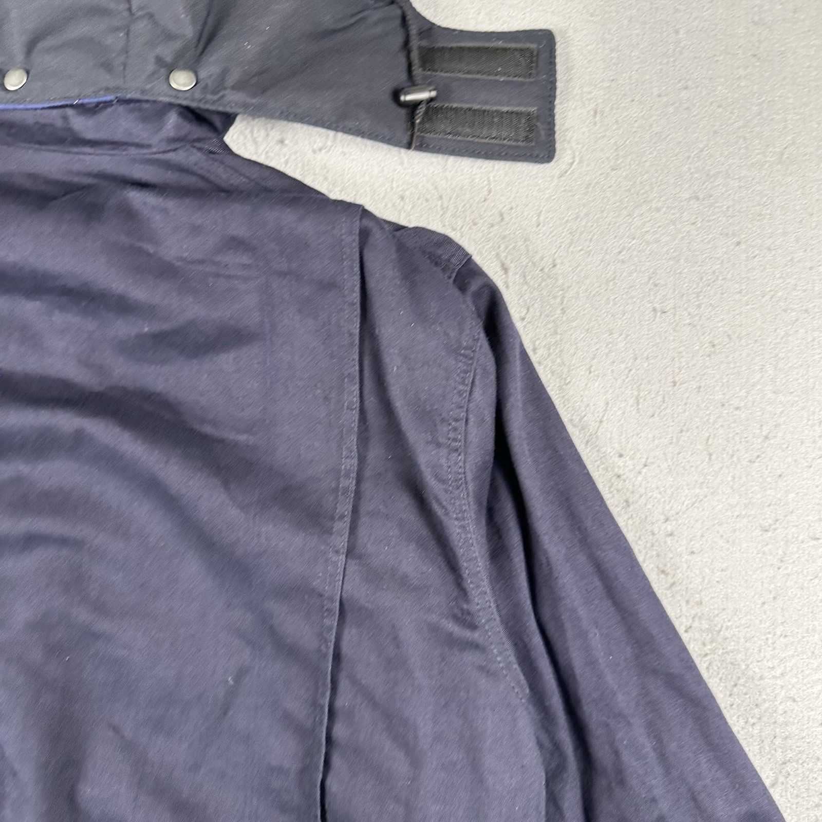 Bulwark FR Jacket Mens XL Blue Flame Resistant Workwear Snap Zip Hooded