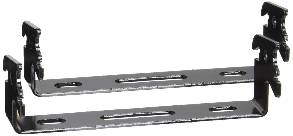 1x4 Inch C-Bracket Slotted Metal Pegboard Hook Black Tool Board Accessory