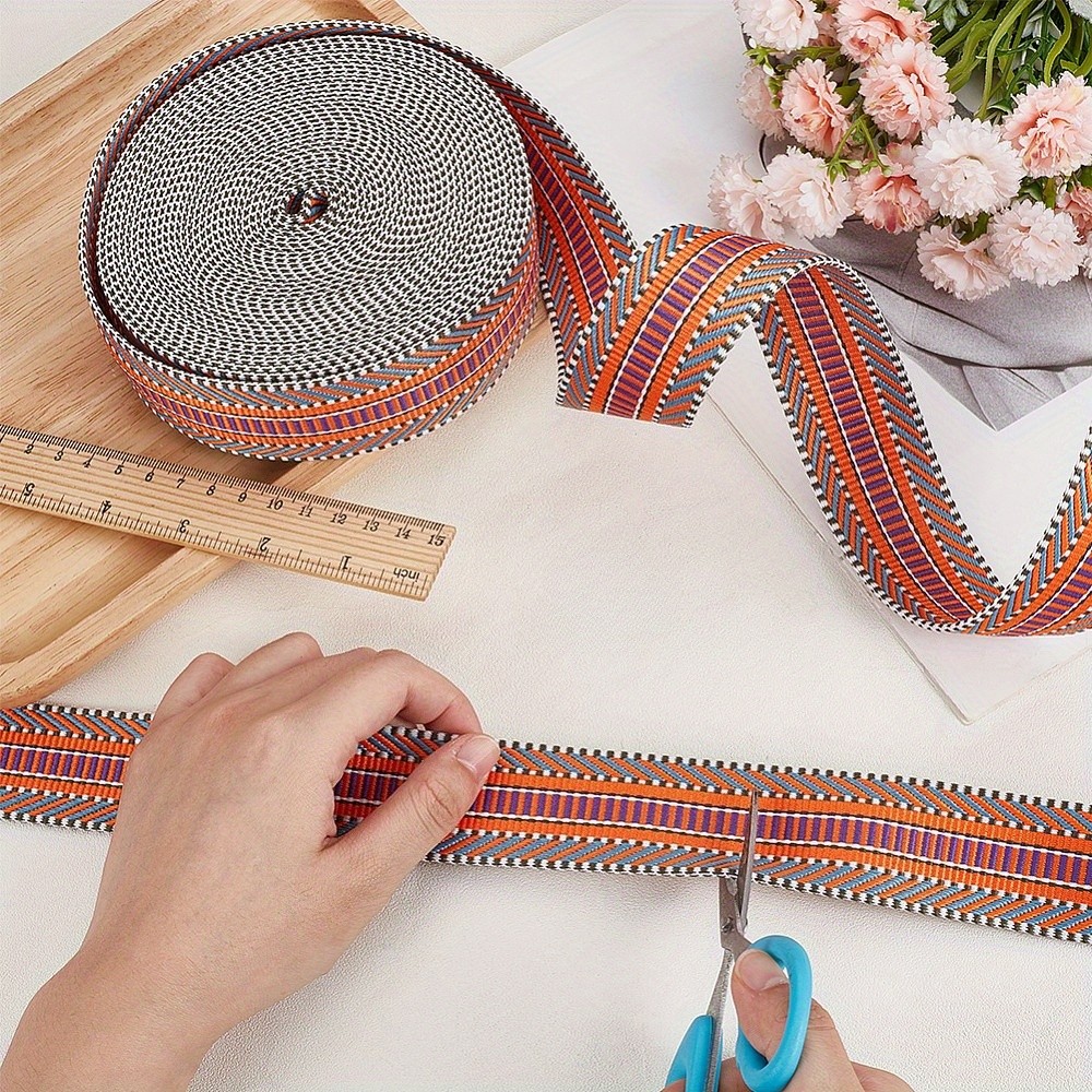 1roll 10yards/9.14m Dark Orange Polyester Webbing 38mm Webbing Polyester