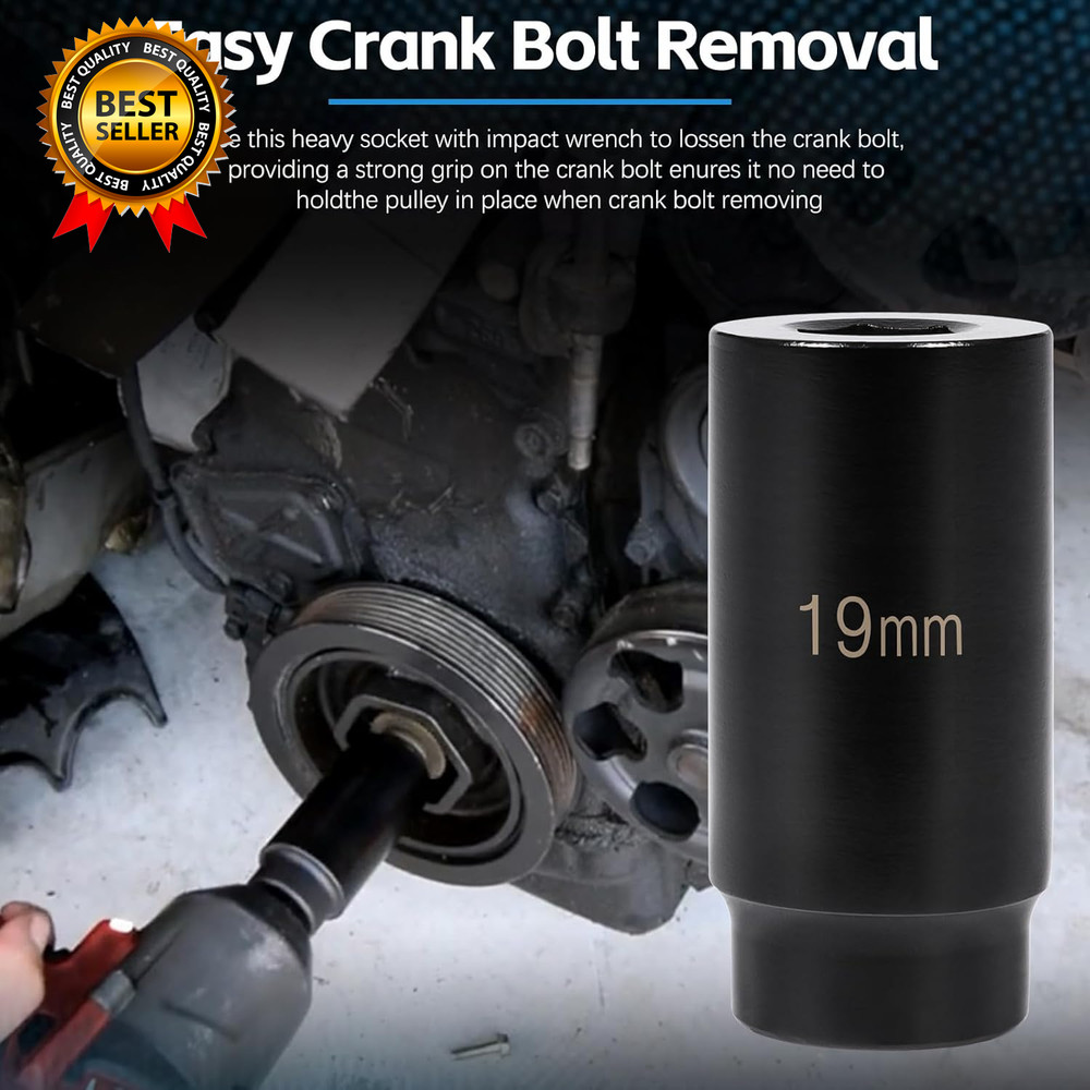 Harmonic Balancer Socket Tool 77080 for Honda 19Mm Crank Bolt Socket