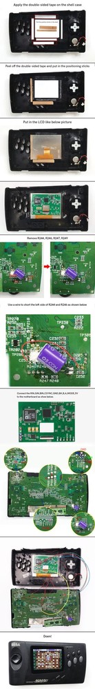 Backlight LCD Kit for Sega Nomand