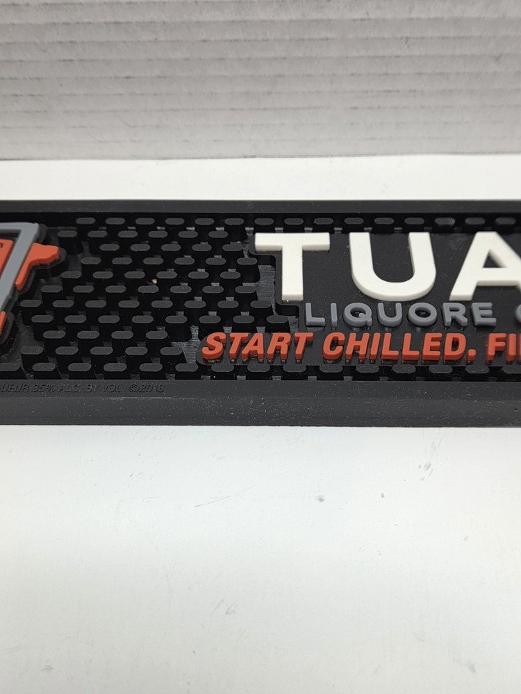 TUACA Black Rubber Bar Rail Runner Spill Mat
