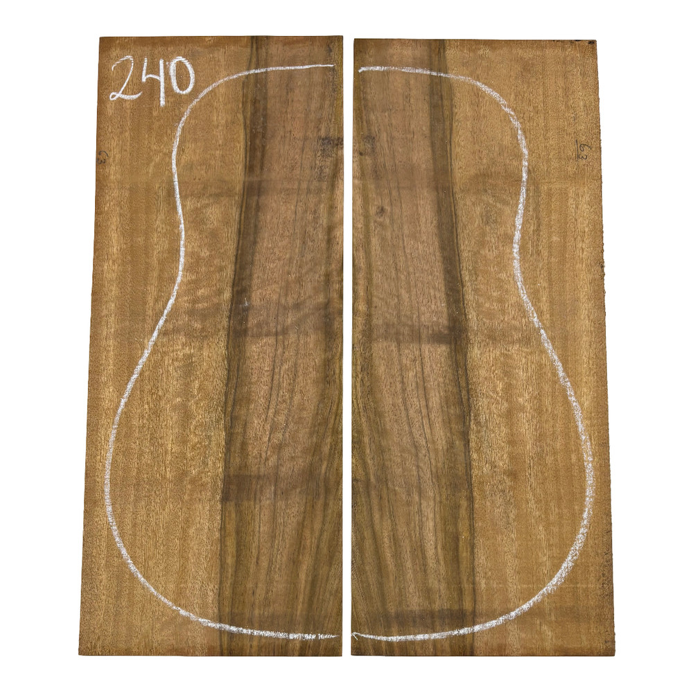 Flame Chocolate Mango Dreadnought Guitar Back Set #240