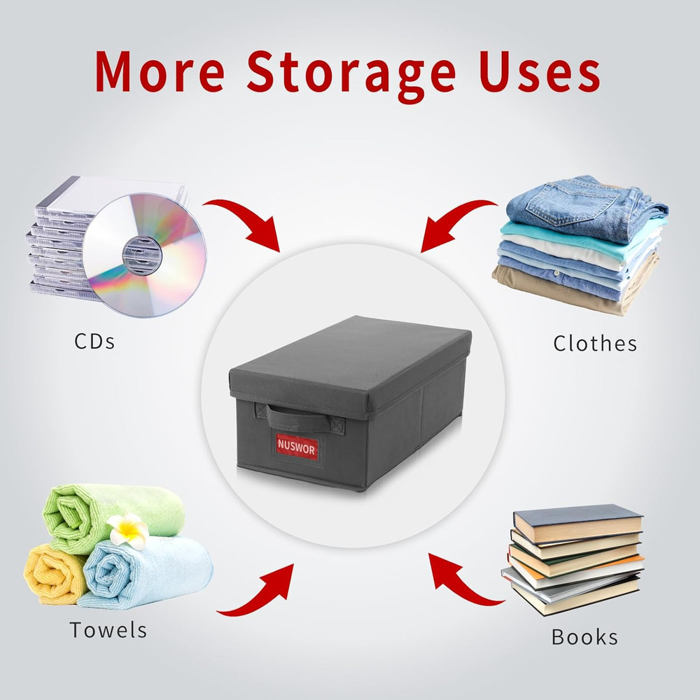 Premium DVD Storage Box - Stackable DVD Case Holder Organizer, DVD Storage Solut