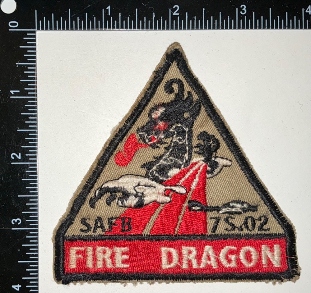 Cold War USAF US Air Force SAFB Squadron Fire Dragon 7502 Patch