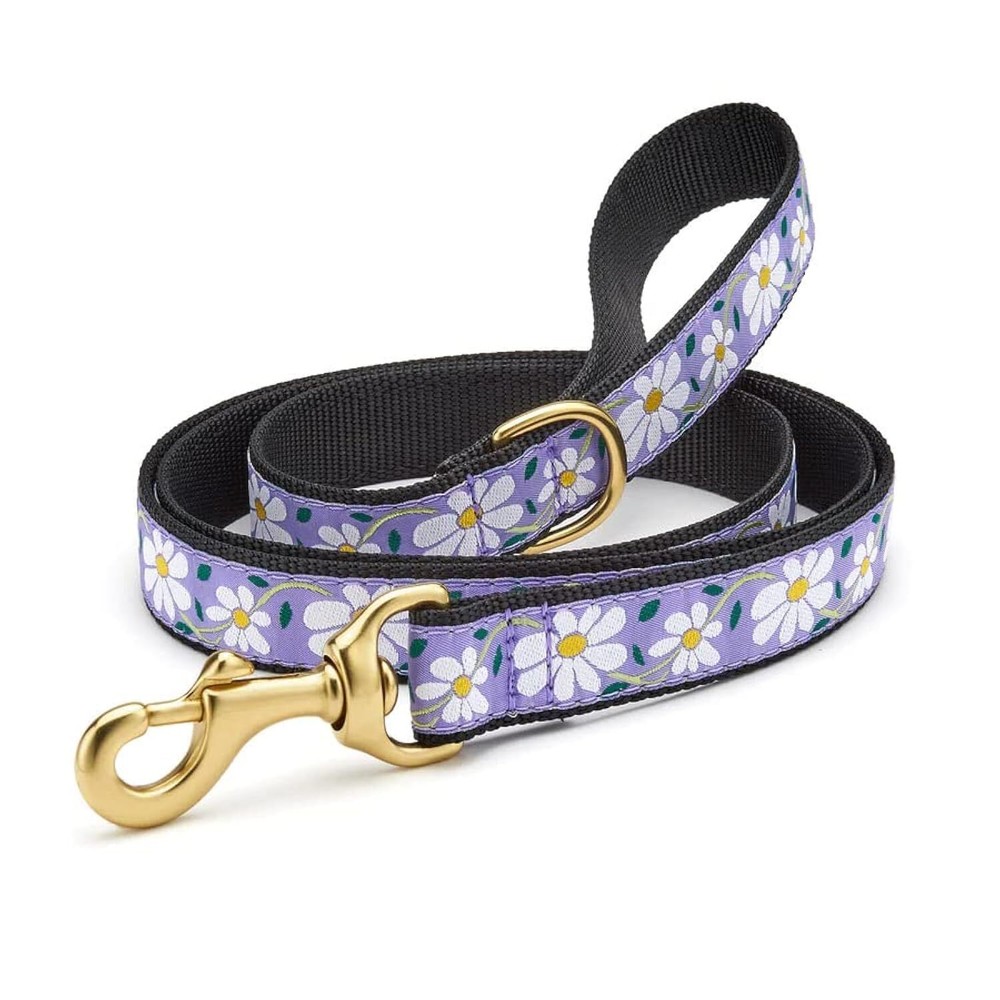 Daisy Pattern 5 Foot Dog Leash Narrow