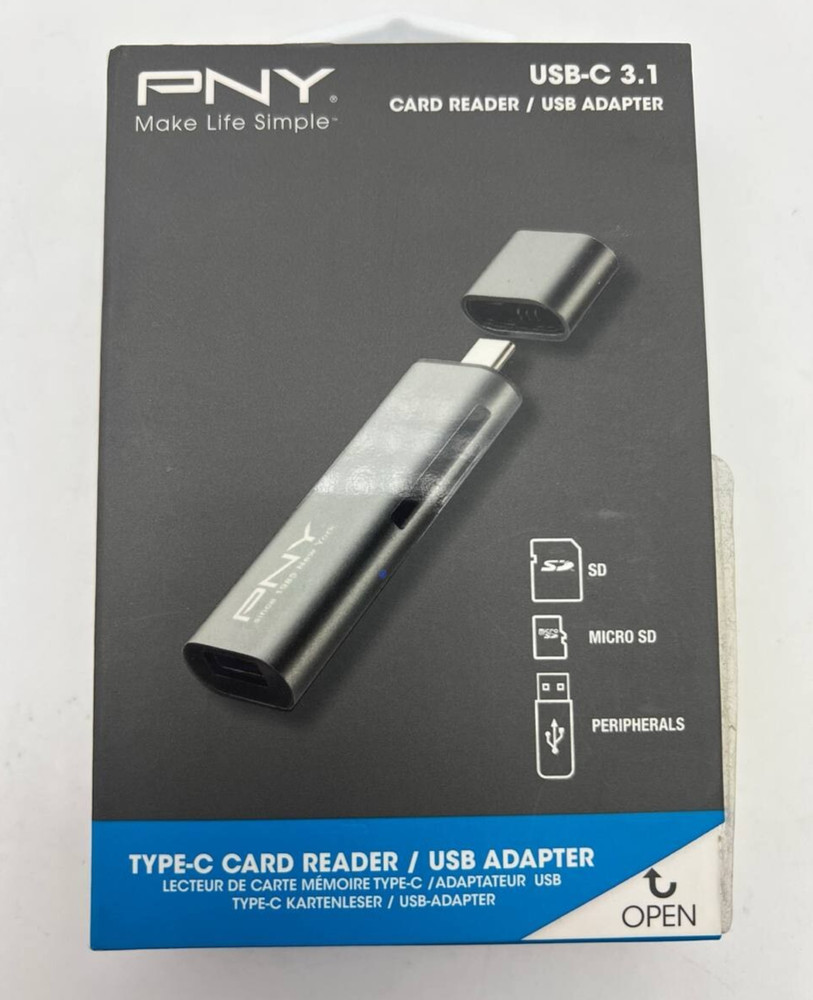 PNY USB-C Micro SD Card Reader Adapter High Speed Universal Compatibility OTG