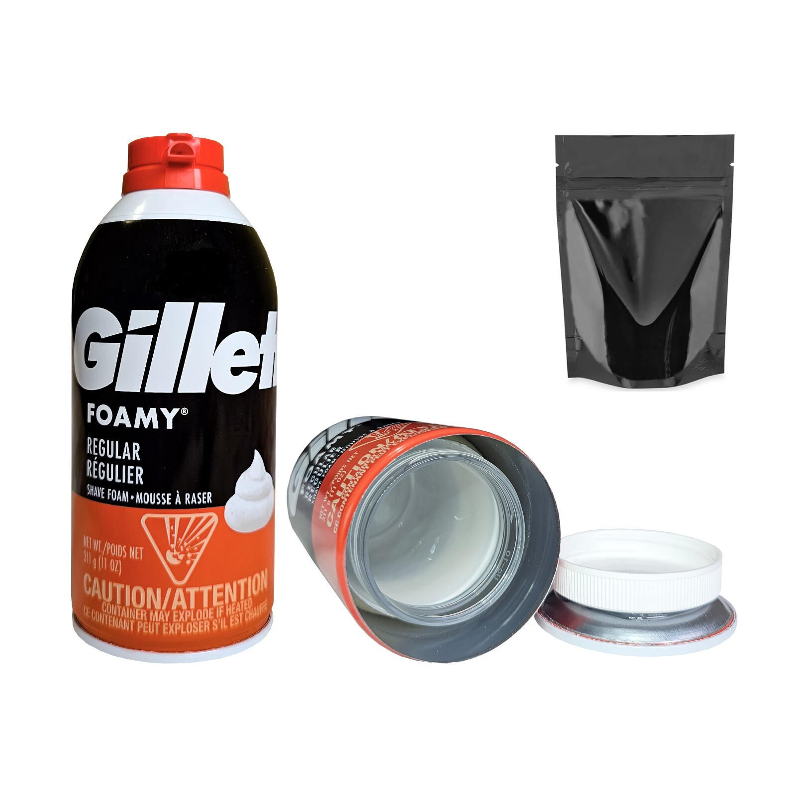 Shaving Cream Diversion Safe Stash Can Screw Lock Hidden Compartment