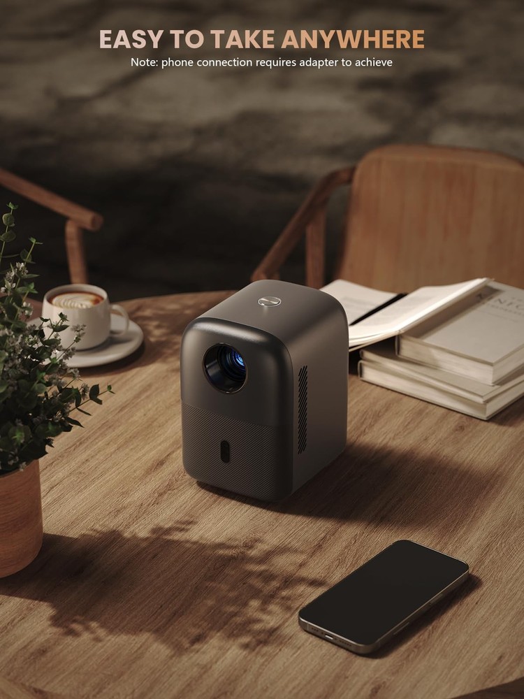 [Electric Focus] Mini Projector Bluetooth, Fully Sealed Portable Projector, 7...