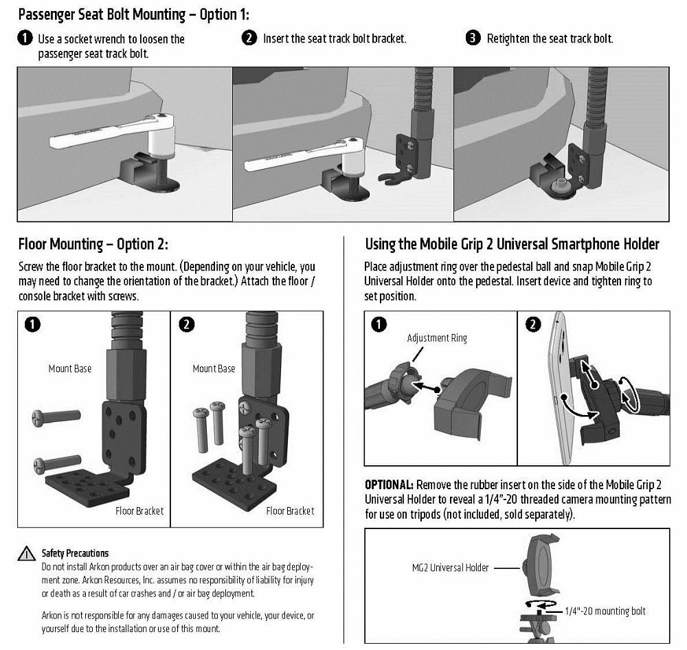 HEAVY DUTY 22" TRUCK Floor Seat Bolt ELD Mount for IPAD PRO AIR GALAXY TABLET