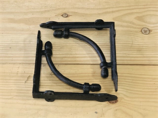 8 Bookshelf Brackets Corbels Wall Cast Iron Rustic Farmhouse 6 1/2" X 6 1/2"