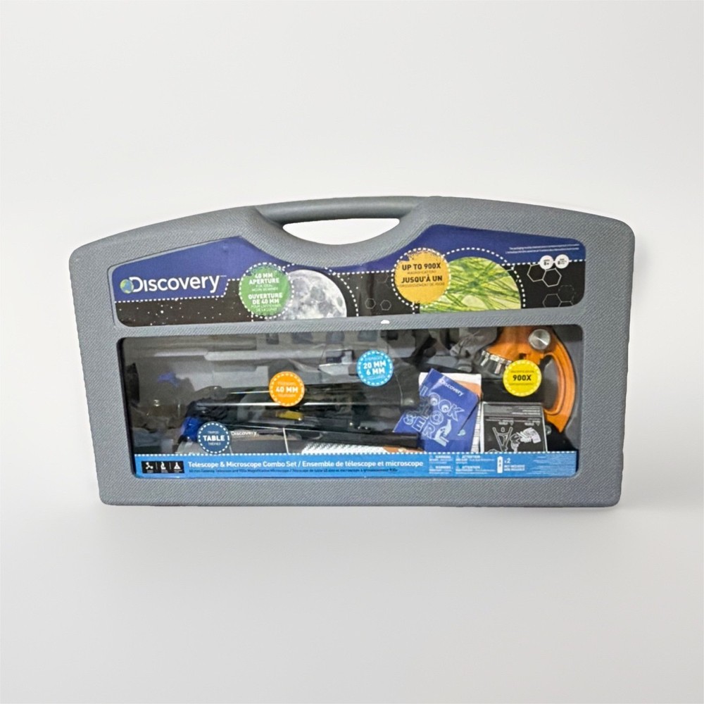 Discovery Telescope & Microscope Combo Set 900x Magnification Science Kit