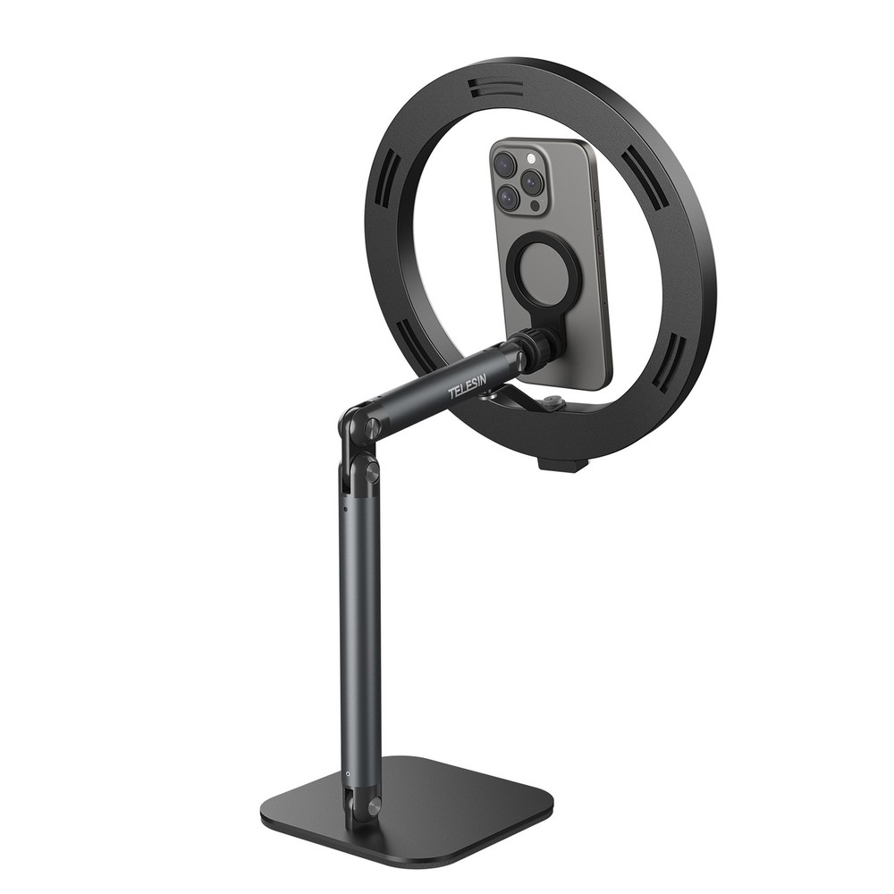 Mobile Video Live Broadcast Bracket Ring Fill Light Three Levels Remote Controll