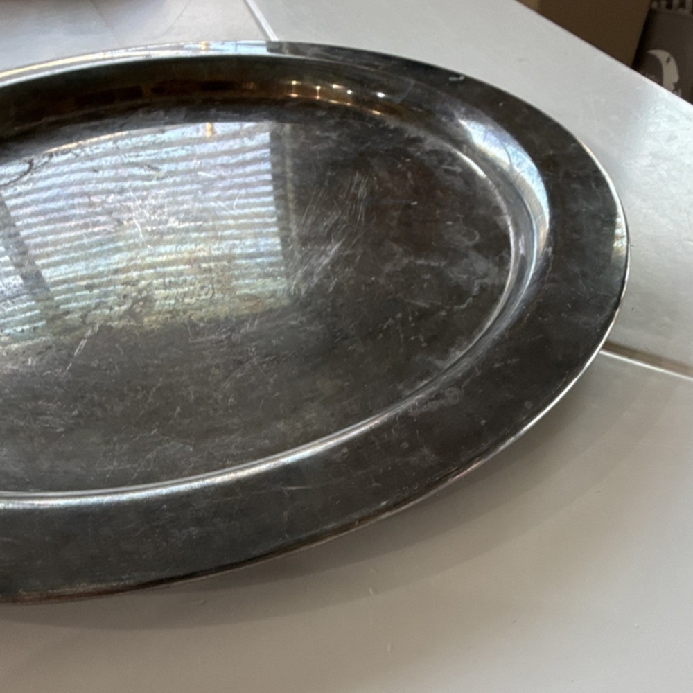 DJ Silver Plated Tray Decorative Collectible Serving Platter