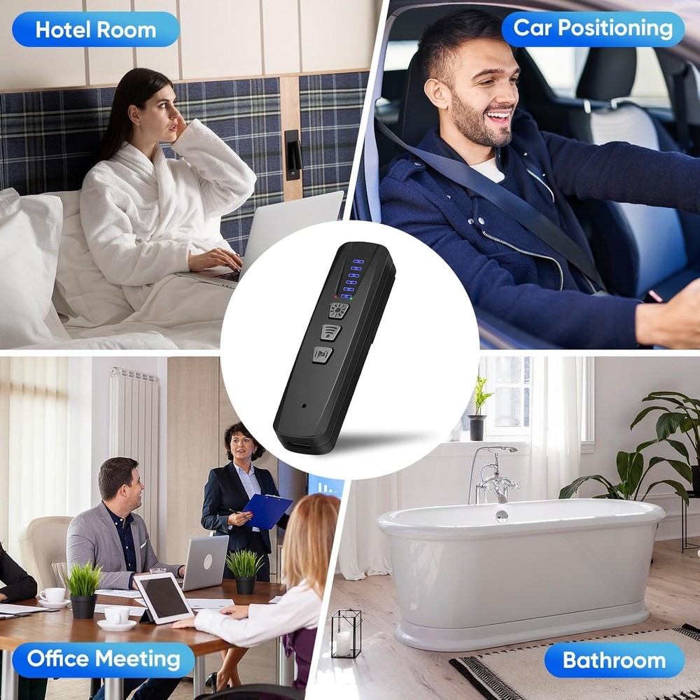 High-Sensitivity AI Camera Detector – Battery-Powered Security Device for Travel